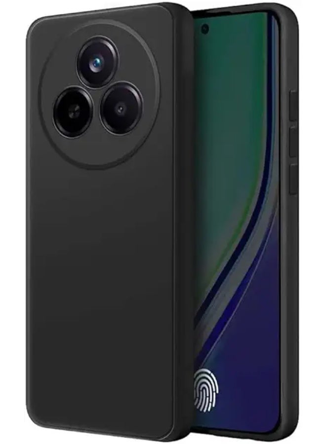 غطاء واقي لهاتف Realme P3 Pro، غلاف خلفي ناعم رفيع من TPU، غلاف سيليكون مرن متوافق مع Realme P3 Pro - أسود